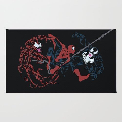 RAWAO Home Rug,Spider-man - Carnage VS Spidey VS Venom House Rug,18"x30" Carpet Rug