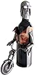 Motorcycle Rider Steel Wine Bottle Caddy by Guenter Scholz - 6035-LI