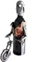 Motorcycle Rider Steel Wine Bottle Caddy by Guenter Scholz - 6035-LI