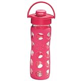 Lifefactory Berry Flip Top Glass Bottle
