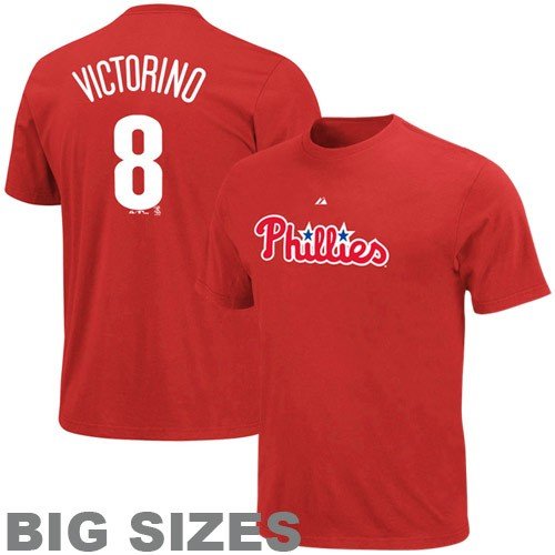 Shane Victorino Big & Tall Philadelphia Phillies #8 Name and Number T-Shirt