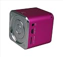 MINI 2.0 CHANNEL Ultra Light Aluminium USB Portable Travel Speaker For Laptop Desktop MAC Computer Netbook - Plug-and-Play to any 3.5mm headphone socket eg iphone 4 3GS iPad Mobile Phones Laptops Mac-Ricco MD6 (PINK)
