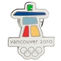 2010 Winter Olympics Cut-Out Logo Collectible Pin