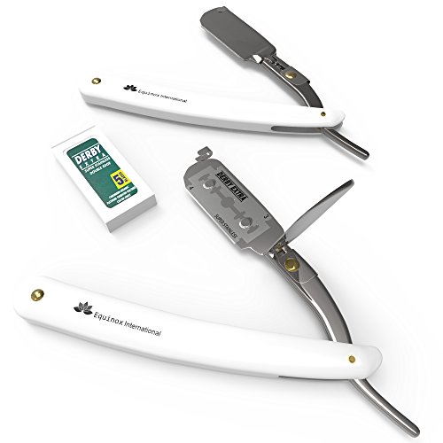 Equinox professional barber straight edge razor safety with 5 dou…
