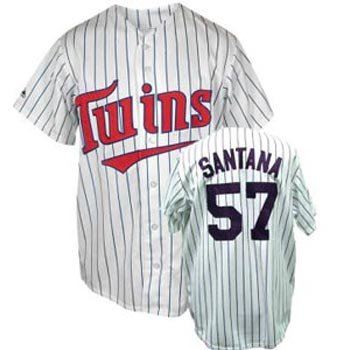 Johan Santana Twins Pinstripe MLB Replica Jersey - Size 52 - XL