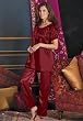 Roamans Plus Size Satin Peasant Trapeze Pajama Set by Amoureuse (CLASSIC RED,3X)