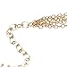 DOTASI Womens Metal Body Waist Chain Bikini Belly Sterling Gold Tone Cross Over Body Chain Necklace