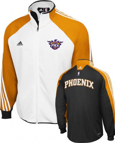 adidas Phoenix Suns White-Black On Court Performance Warm-Up Jacket (XX-Large)