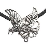 Amethyst necklace, 'Hawk' 0.1 W 19.7 L