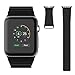 Apple Watch Band, JETech 38mm Genuine Leather Loop with Magnet Lock Strap Replacement Band for Apple Watch 38mm All Models No Buckle Needed (Black) - 2190
