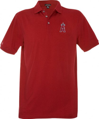 Los Angeles Angels of Anaheim Red Classic Pique Stainguard Polo Shirt