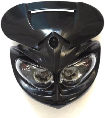 Universal Streetfighter Street Fighter Headlight Head Lamp Honda Suzuki Yamaha Kawasaki Ktm Victory Triumpth Racing Black