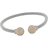 18k White Gold 3ct TDW Diamond Bangle