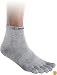 Injinji - 2012 - Performance Lightweight Mini-Crew Toesocks, Heather Gray, X-Large