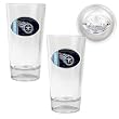NFL Tennessee Titans Two Piece Pint Ale Glass Set with Football Bottom - Oval Logo