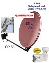 P194 Gibertini Sat Spiegel OPL 85 85 cm rot inkl. Chess Twin LNB