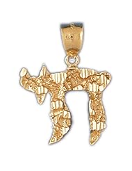 CleverEves 14k Gold Pendant Jewish Chais 5.7 - Gram(s)