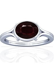 Platinum Oval Cut Ruby Solitaire Ring
