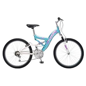 Pacific Highlander Girls' 24-Inch Dual-Suspension Mountain Bike