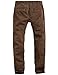 Match Mens Slim Tapered Flat Front Casual Pants (34, 8025 Dark Brown#2)