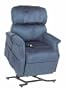 Electric Power Recline 3 Position Riser Lift Chaise Easy Motion Recliner Chair - PR-501M Comforter Medium 375lb Capacity by Golden Technologies Admiral Blue Fabric