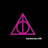 Deathly Hallows Harry Potter Car Window Decal Sticker Raspberry Pink 4"