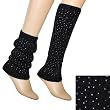 Fancy Sparkling Fashion Ribbed Knit Soft Acrylic Leg Warmer