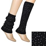 Fancy Sparkling Fashion Ribbed Knit Soft Acrylic Leg Warmer