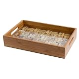 Oenophilia Bamboo Service Tray with Glass