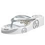 BCBGirls Women's French Wedge Flip Flop