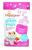 Happy Baby Organic Greek Yogis Freeze-Dried Greek Yogurt and Fruit Snacks, Strawberry/Banana, 1 Ounce