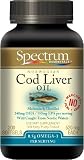 Spectrum Essentials Cod Liver Oil Capsules, 520 mg, 200 count Bottle