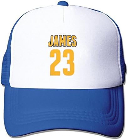 HUIZ Cleveland Cavaliers Lebron James Name And Number Adjustable Printing Baseball Mesh Caps Unisex Adult Snapback Mesh Hats Blue