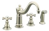 KOHLER K-158-3-BN Antique Kitchen Sink Faucet, Vibrant Brushed Nickel