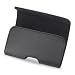 High Quality Leather Horizontal Large Size Pouch Protective Carrying Cell Phone Case with Belt Clip and Belt Loops for AT&T Apple iPhone 4 4S 16GB 32GB / iPhone 3G 8GB 16GB / 3GS 16GB 32GB (It will fit the cell phone already with a Rubber / Silicon Cover and it will fit OtterBox Defender Case/ Impact Case with iPhone 4 4S or 3G / 3GS into this Leather case) - Black