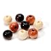 Round Wood Beads, 8mm, Earthtone Colors Mix, 160pc Pkg