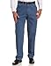 Haggar mens Casual Classic Fit Denim Trouser Pant - Regular and Big & Tall Sizes jeans, Medium Stonewash, 38W x 29L US
