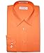 Men's Solid BURNT ORANGE Color Dress Shirt w/ Convertible Cuffs
