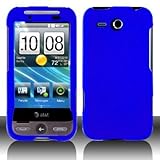 Blue Hard Plastic Rubberized Case Cover for HTC F8181 Freestyle