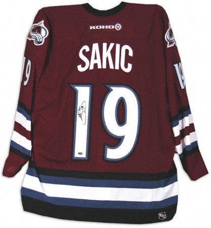 Buy Joe Sakic Colorado Avalanche Autographed Maroon Jersey by Mounted Memories