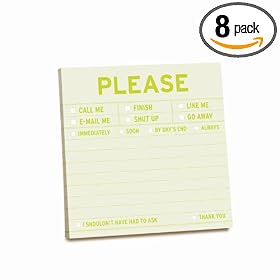 Knock Knock Sticky Notes: Please, 8-Count