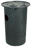 Little Giant BB1830CS2V2D-B 18 x 30 Simplex Molded Polyethylene Basin, Bolt-In Cast Iron Hub, 2 V
