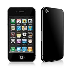 iPhone 4 / 4S Skin Cover Geh�use Design Schutzfolie, Sticker + Bumper Skin Set und Wallpaper - Solid State Black Schwarz