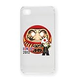 2012年ロンドンオリンピック応援必勝だるま iPhone4オリジナルケース (クリア)