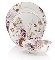 12 Piece Painterly Floral Dinner Set