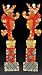 Set of 2 Reindeer on Presents Lighted Christmas Yard Art 60