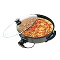 Designer Habitat - Large 42cm Diameter 1500W Round Multi Cooker with Glass Lid Non-Stick Surface & Cool Touch Handles