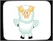 Decorated Mouse Pad with annoyed, akimbo, ram