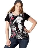 Eyeshadow Plus Size Splatter-Print Shirt