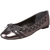 Wanted Shoes Women's Bow Flat,Pewter,6 M US